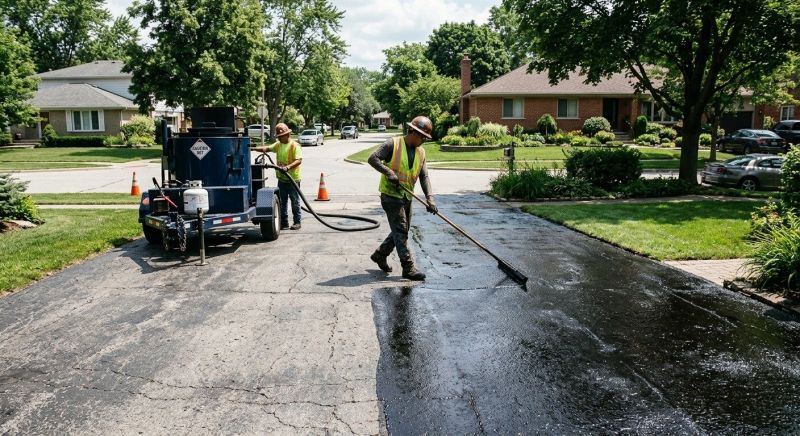 Blacktop Driveway Sealing in Grand Rapids, MI