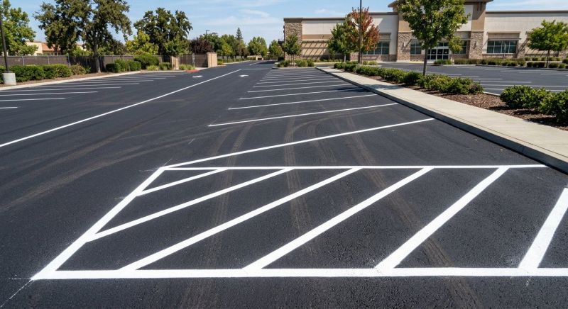 Concrete Parking Lot Striping in Roswell, GA